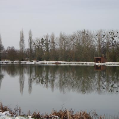 Plan d eau en hiver